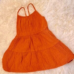 Cat & Jack Orange Tiered Cotton Sundress for Girls